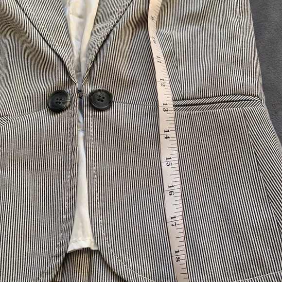 LOFT Short Sleeve Stripe Jacket -Size  0P - Picture 12 of 13